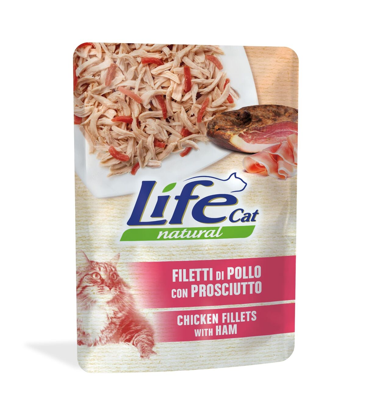 Life Cat Natural Buste Adult 70g Pollo con prosciutto