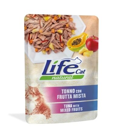 Life Cat Natural Buste Adult 70g Tonno con mix di frutta