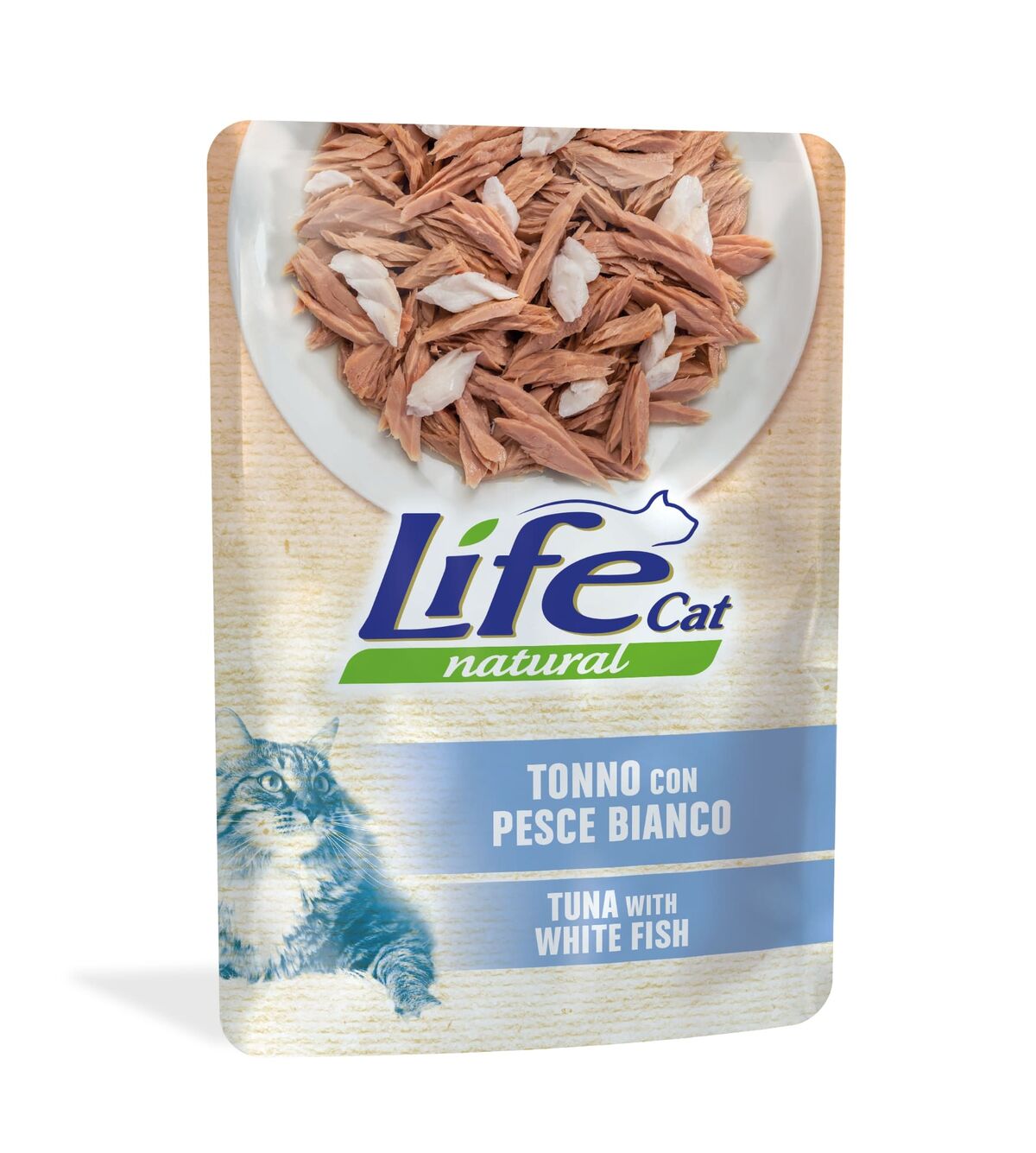 Life Cat Natural Buste Adult 70g Tonno con pesce bianco