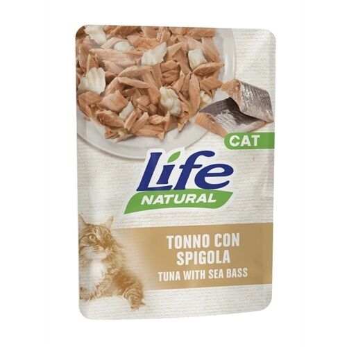 Life Cat Natural Buste Adult 70g Tonno con spigola