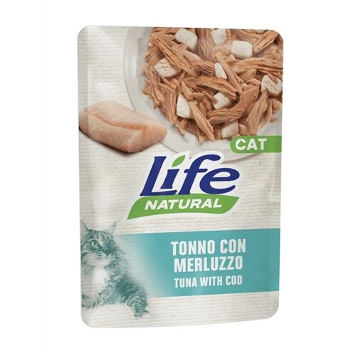Life Cat Natural Buste Adult 70g Tonno con merluzzo