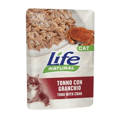 Life Cat Natural Buste Adult 70g Tonno con granchio