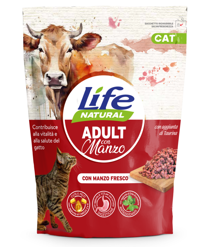 Life Cat Adult Manzo 800g