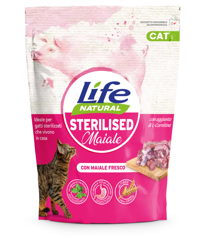 Life Cat Sterilised Maiale 800g
