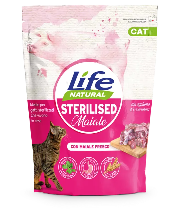 Life Cat Sterilised Maiale 800g