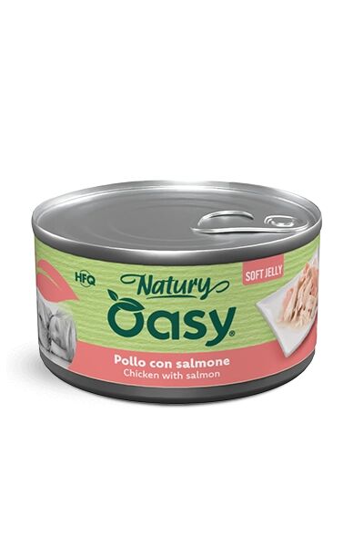 Oasy Natury Soft Jelly Lattina 150g Pollo con Salmone