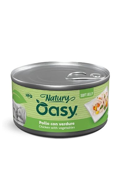 Oasy Natury Soft Jelly Lattina 150g Pollo con Verdure