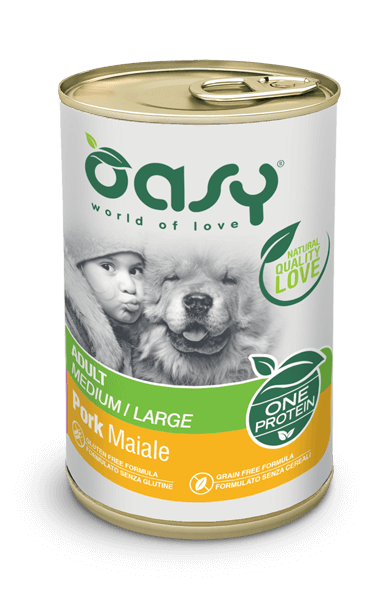 Oasy One Protein Patè 400g Maiale - Adult Medium/Large