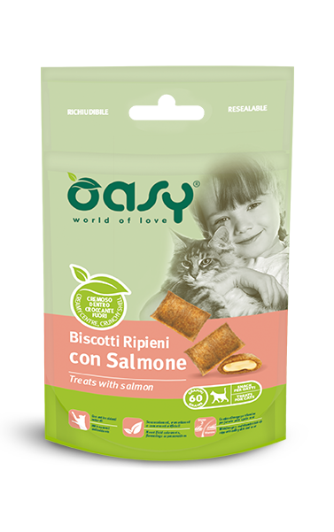 Oasy Biscotti Ripieni 60g Salmone