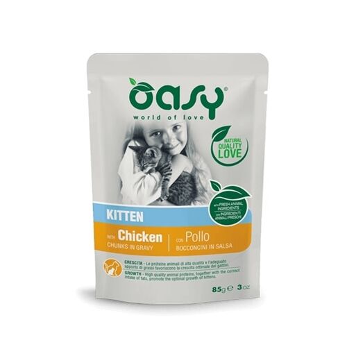 Oasy Bocconcini in Salsa 85g Pollo - Kitten