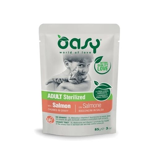 Oasy Bocconcini in Salsa 85g Salmone - Sterilised
