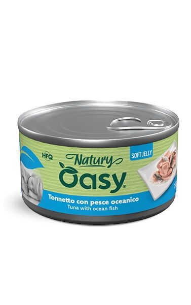 Oasy Natury Soft Jelly Lattina 150g Tonnetto con Pesce Oceanico