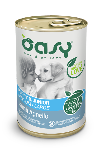 Oasy One Protein Patè 400g Agnello - Puppy&Junior Medium/Large