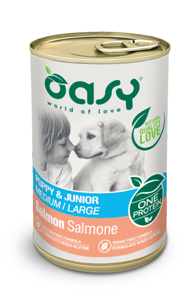 Oasy One Protein Patè 400g Salmone - Puppy&Junior Medium/Large
