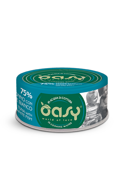 Oasy More Love Lattina 70g Tonno con pesce bianco
