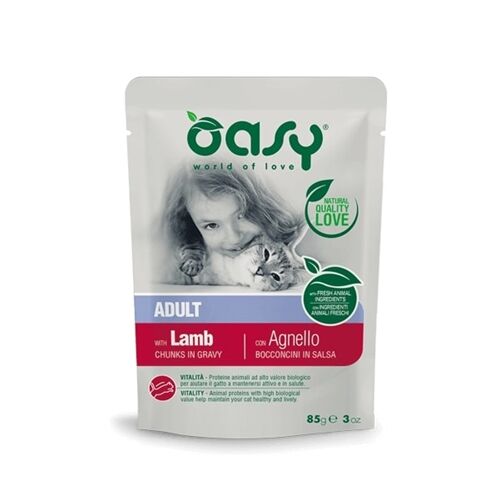 Oasy Bocconcini in Salsa 85g Agnello - Adult