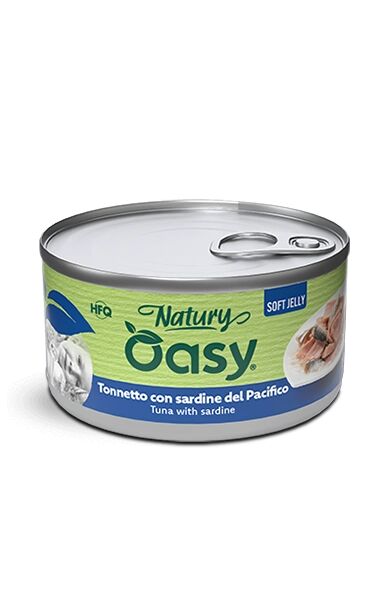 Oasy Natury Soft Jelly Lattina 85g Tonnetto con Sardine