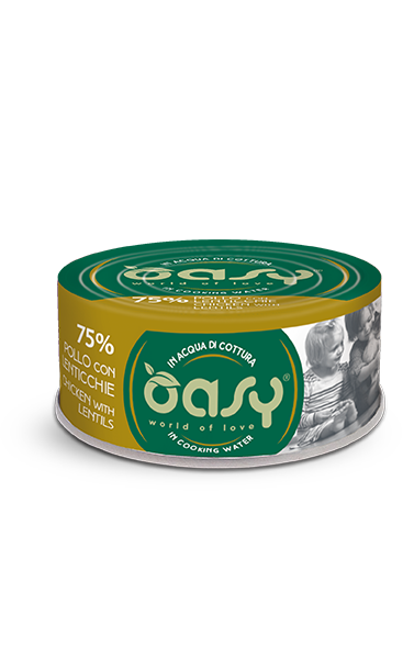 Oasy More Love Lattina 70g Pollo con Lenticchie