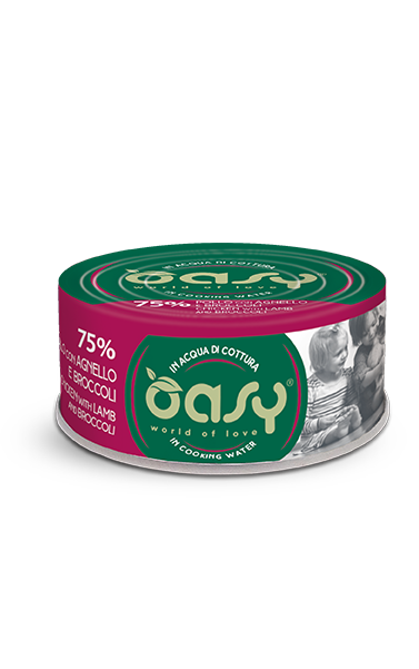 Oasy More Love Lattina 70g Pollo con Agnello e Broccoli