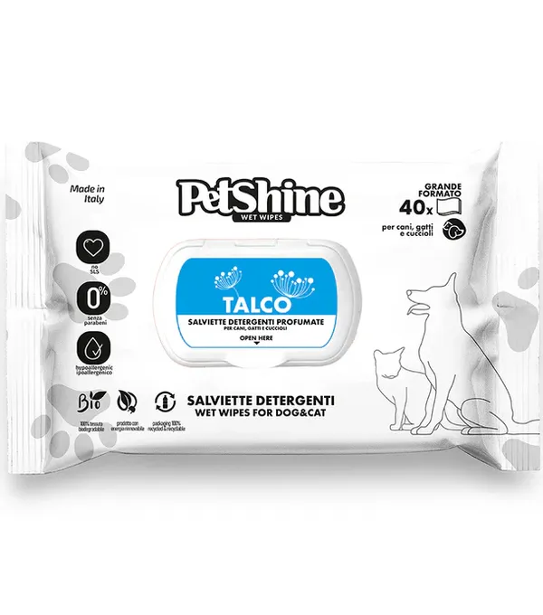 Salviette Detergenti Pet Shine 40pcs