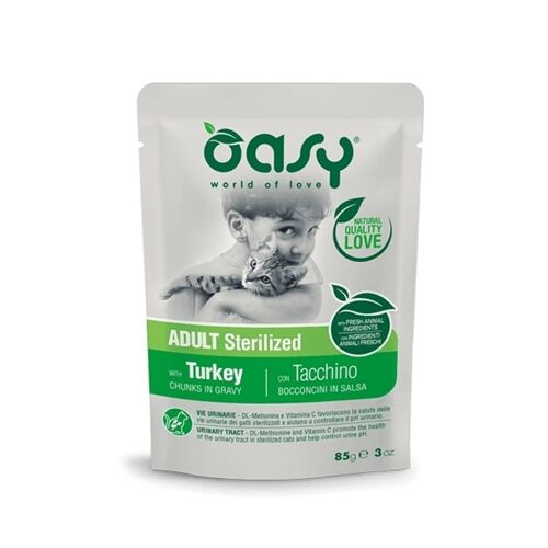 Oasy Bocconcini in Salsa 85g Tacchino - Sterilised