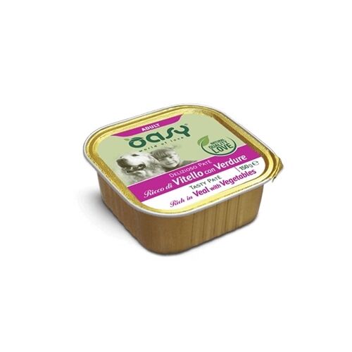 Oasy Delizioso Paté per Cani 150g Vitello e verdure - Adult