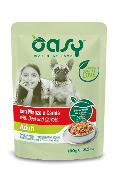 Oasy Straccetti in Salsa 100g Manzo e Carote