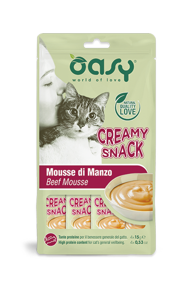 Oasy Creamy Snack Mousse 4x15g Manzo