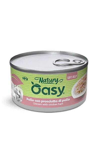 Oasy Natury Soft Jelly Lattina 85g Pollo con prosciutto