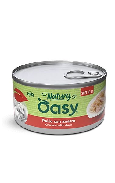 Oasy Natury Soft Jelly Lattina 150g Pollo con Anatra
