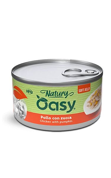 Oasy Natury Soft Jelly Lattina 150g Pollo con Zucca