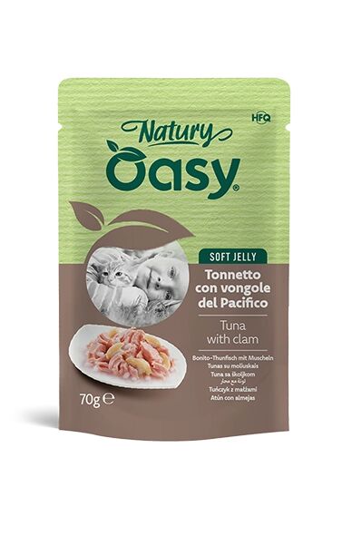 Oasy Natury Soft in Jelly 70g Tonnetto con Vongole del Pacifico