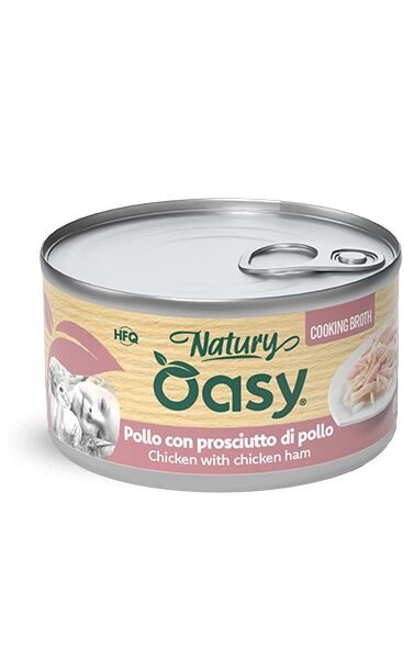 Oasy Natury in Brodo 85g Pollo con prosciutto