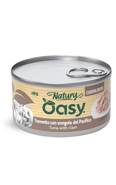 Oasy Natury in Brodo 85g Tonnetto con Vongole