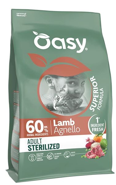 Oasy Adult Superior Formula Sterlized Agnello 1,5Kg