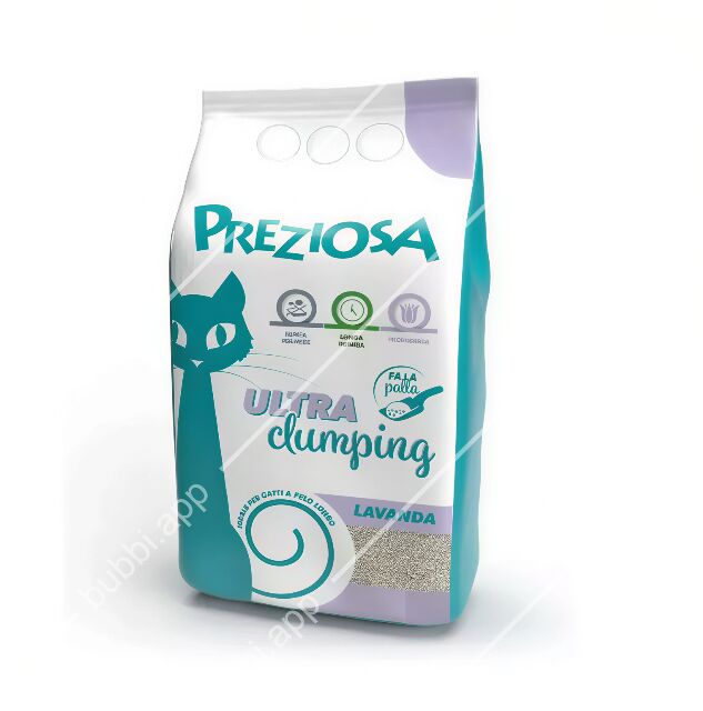 Preziosa Ultra Clumping Lettiera Agglomerante per Gatti 10lt Lavanda