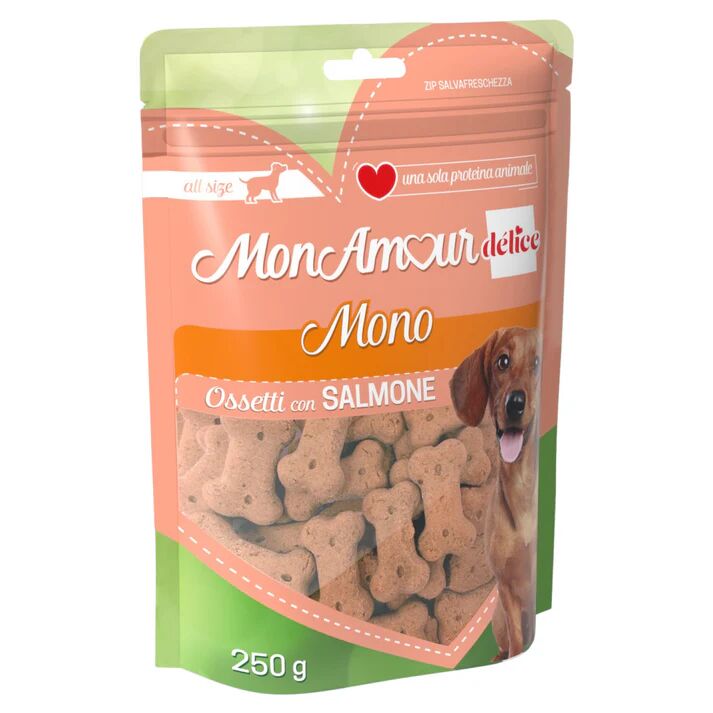 MonAmour Delice Monoprotein Ossetti con Salmone 250g
