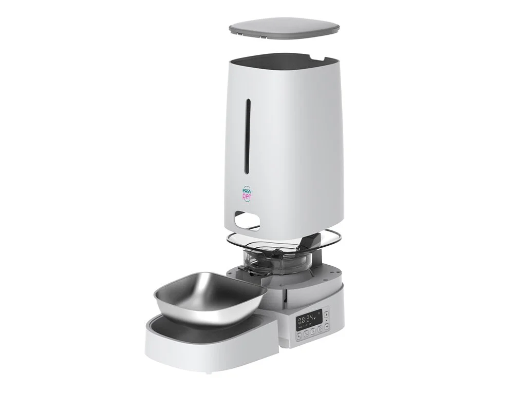 EasyPet Distributore Automatico di Cibo 4 L per Cani e Gatti – Mangiatoia Programmabile per Crocchette