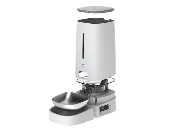 EasyPet Distributore Automatico di Cibo 4 L per Cani e Gatti – Mangiatoia Programmabile per Crocchette