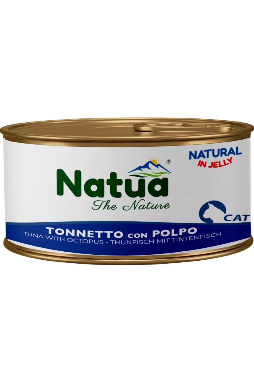 Natua Natural in Gelatina 85g Tonnetto e Polpo