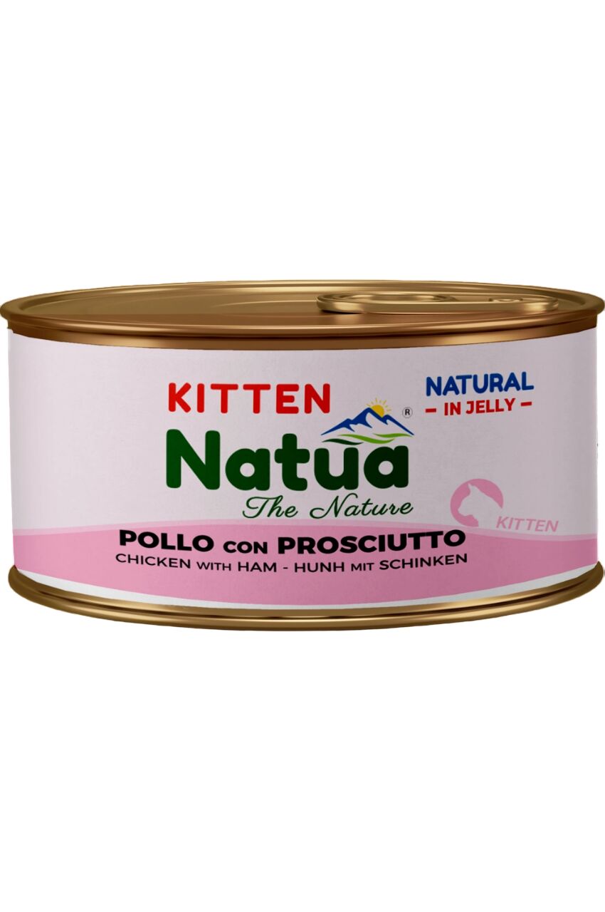 Natua Natural Kitten in Gelatina 85g Pollo con prosciutto