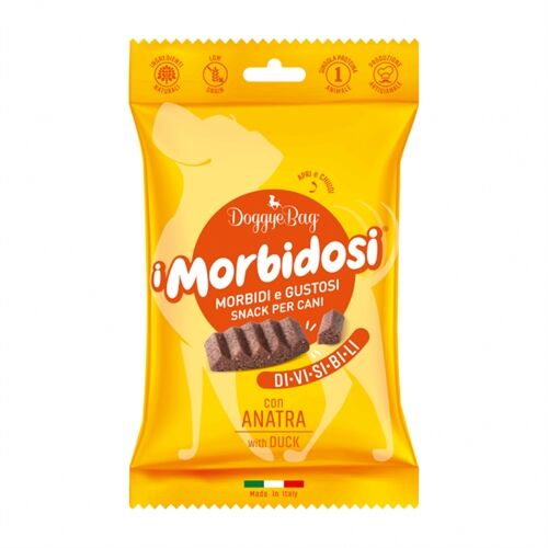 DoggyeBag I Morbidosi con Anatra 90 g – Snack Morbidi per Cani