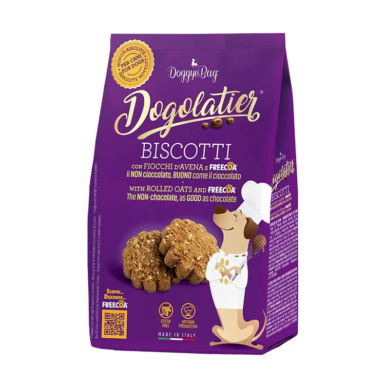 Dogolatier Biscotti con Fiocchi d’Avena e Freecoa 180 g – Biscotti per Cani con Carruba Senza Cacao