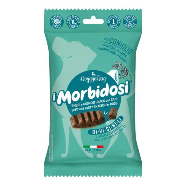 DoggyeBag I Morbidosi con Coniglio 90 g – Snack Morbidi Monoproteici per Cani