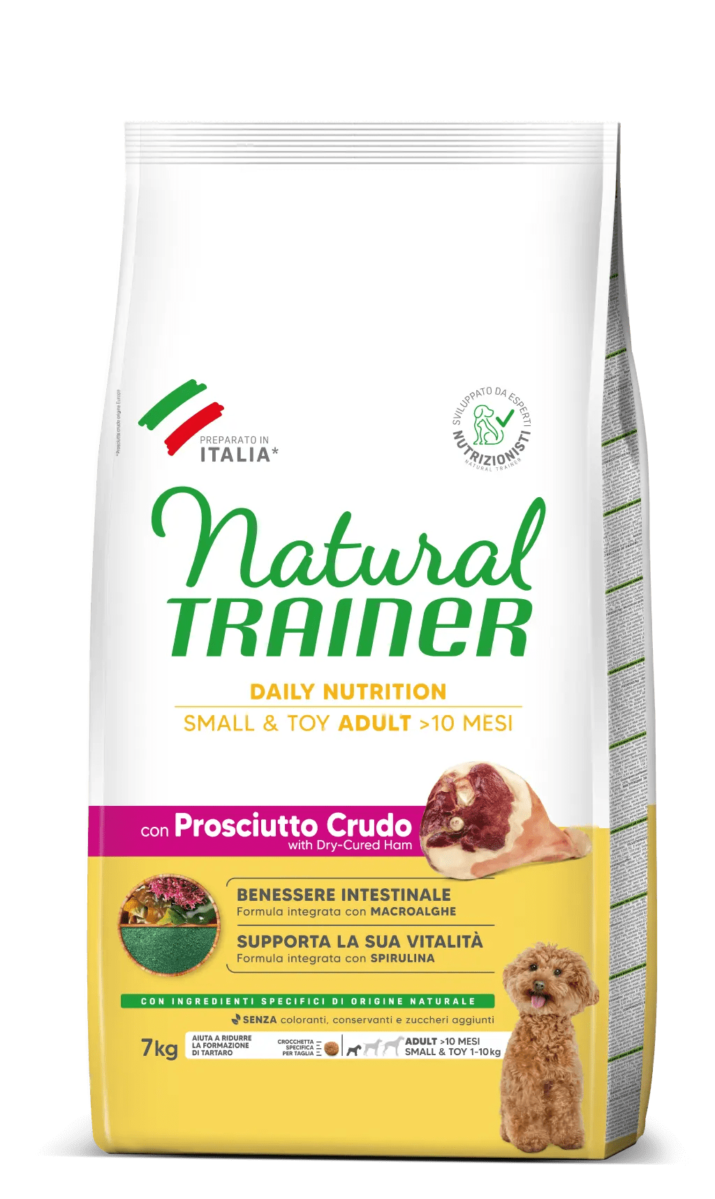 Natural Trainer Small&Toy Adult con Prosciutto Crudo 7kg