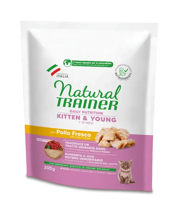 Natural Trainer Kitten&Young con Pollo Fresco