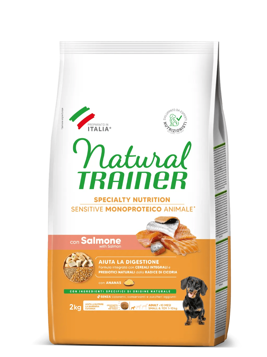 Trainer Sensitive Small&Toy Adult con Salmone e Cereali Integrali 2kg