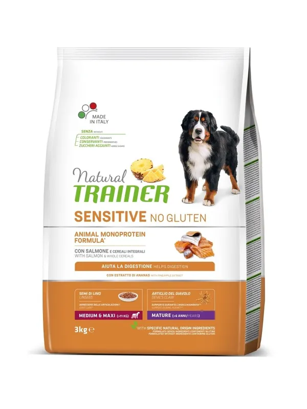Trainer Sensitive Medium/Maxi Maturity 12Kg - Alimento per Cani Anziani