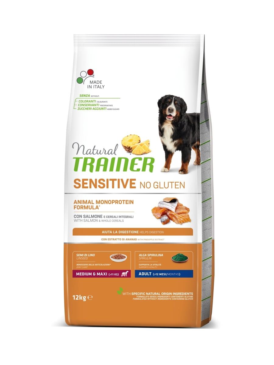Trainer Sensitive Medium/Maxi Adult Salmone 12Kg