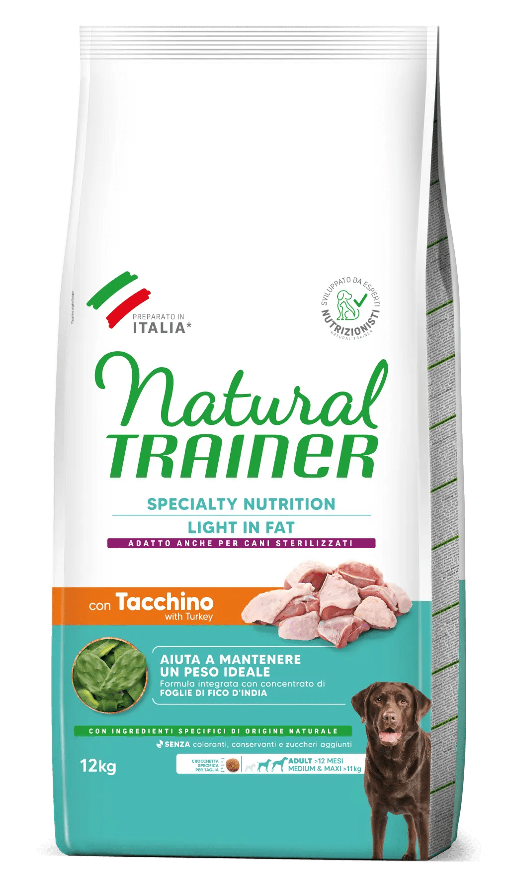 Natural Trainer Light in Fat Medium&Maxi Adult con Tacchino 12kg